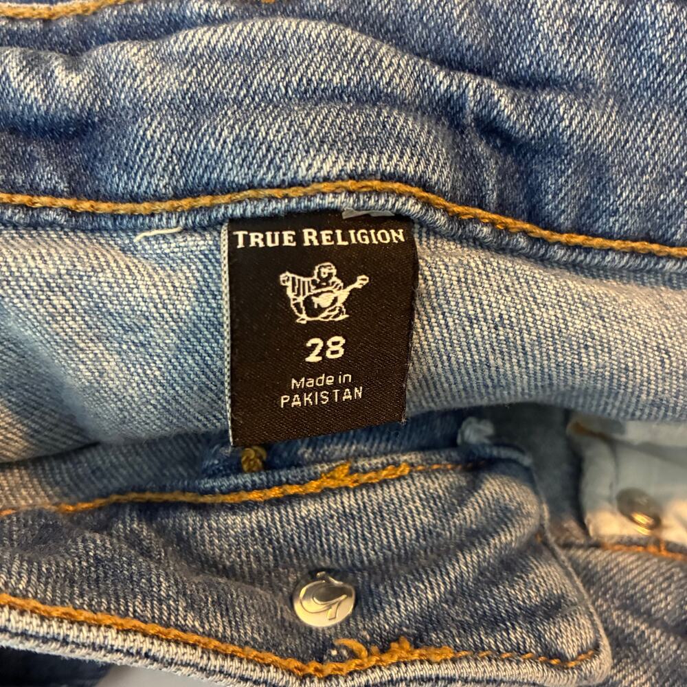 True Religion Jennie Curvy High Rise Skinny Women's 28 Distressed Fading Cotton - Picture 12 of 16